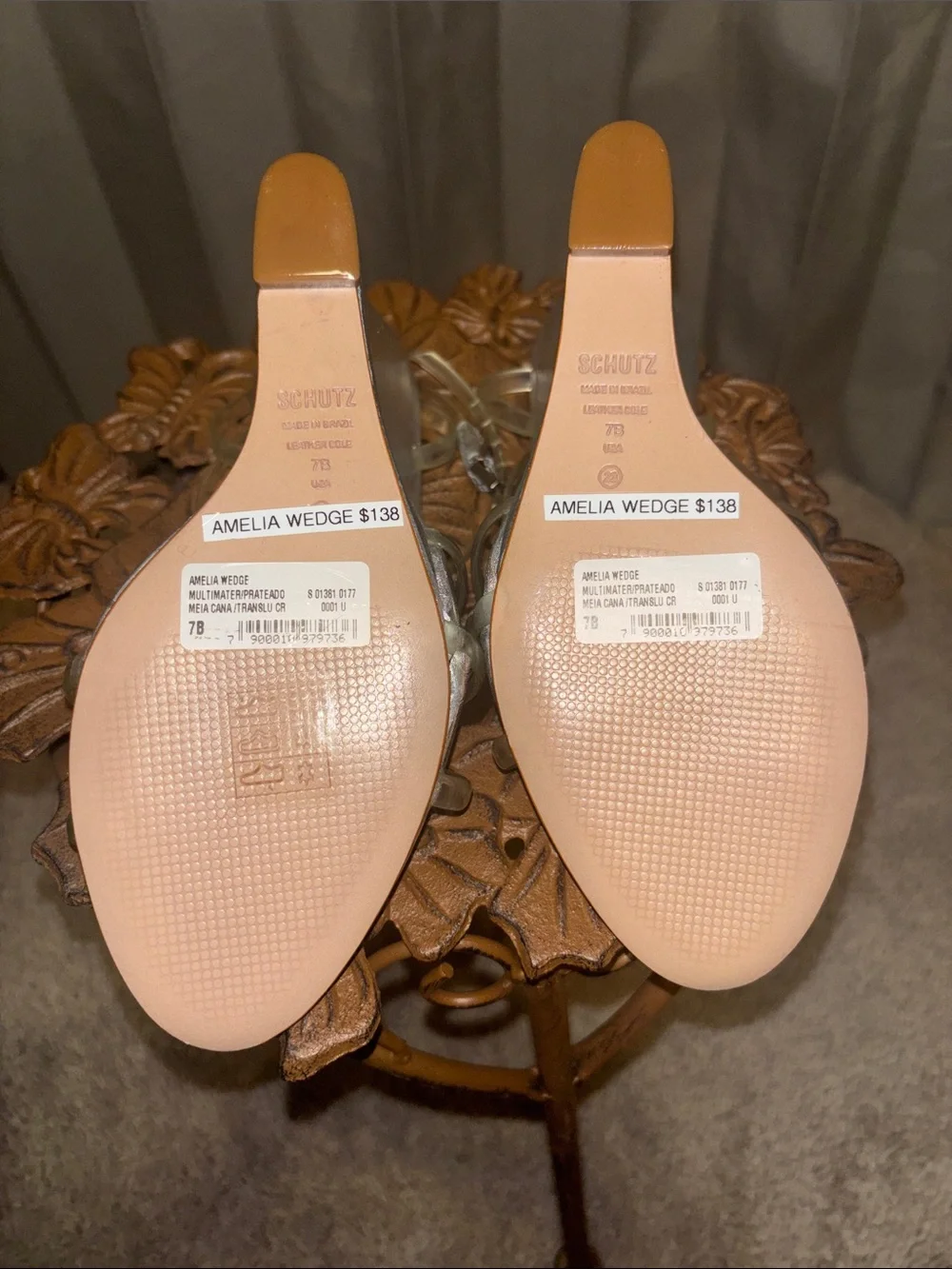 SCHUTZ Amelia Leather Wedge Sandal